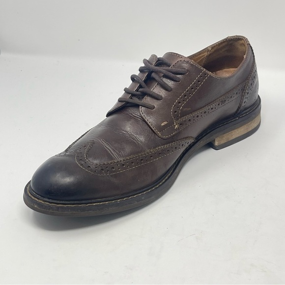 Vionic Bruno Shoes Mens 9 Brown Leather Wingtip Brogue Lace Up Derby Oxford main image 6